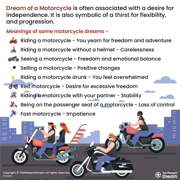 Sueño de la motocicleta - 27 parcelas diferentes y sus significados