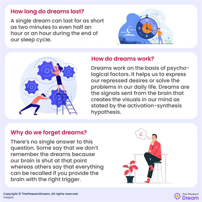 Sueños - ¿Cuánto duran los sueños? ¿Cómo funcionan los sueños? ¿Por qué olvidamos los sueños?